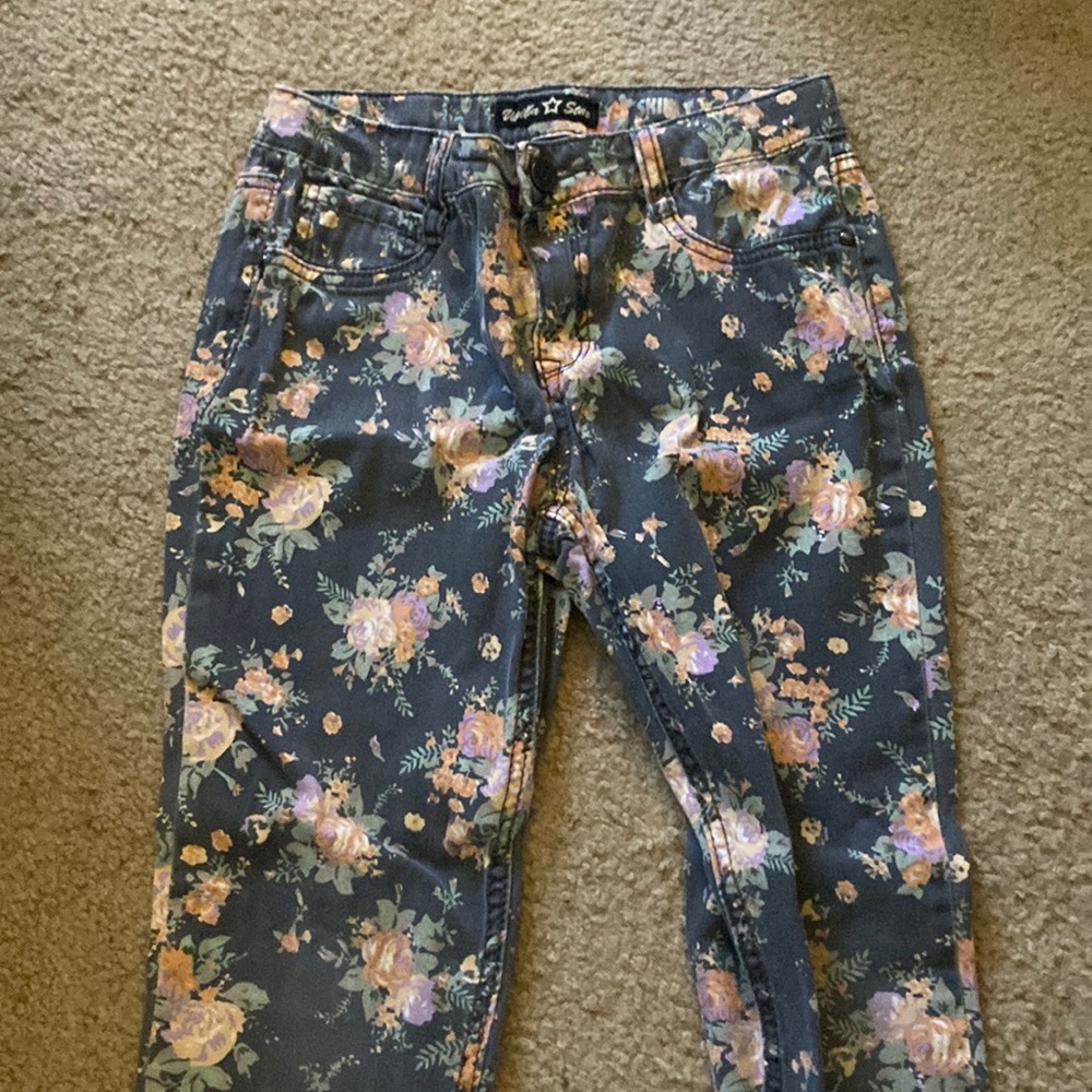 Vanilla Star floral print skinny jeans